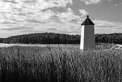 Doubling Point Front Range Light Around River Marsh -BW